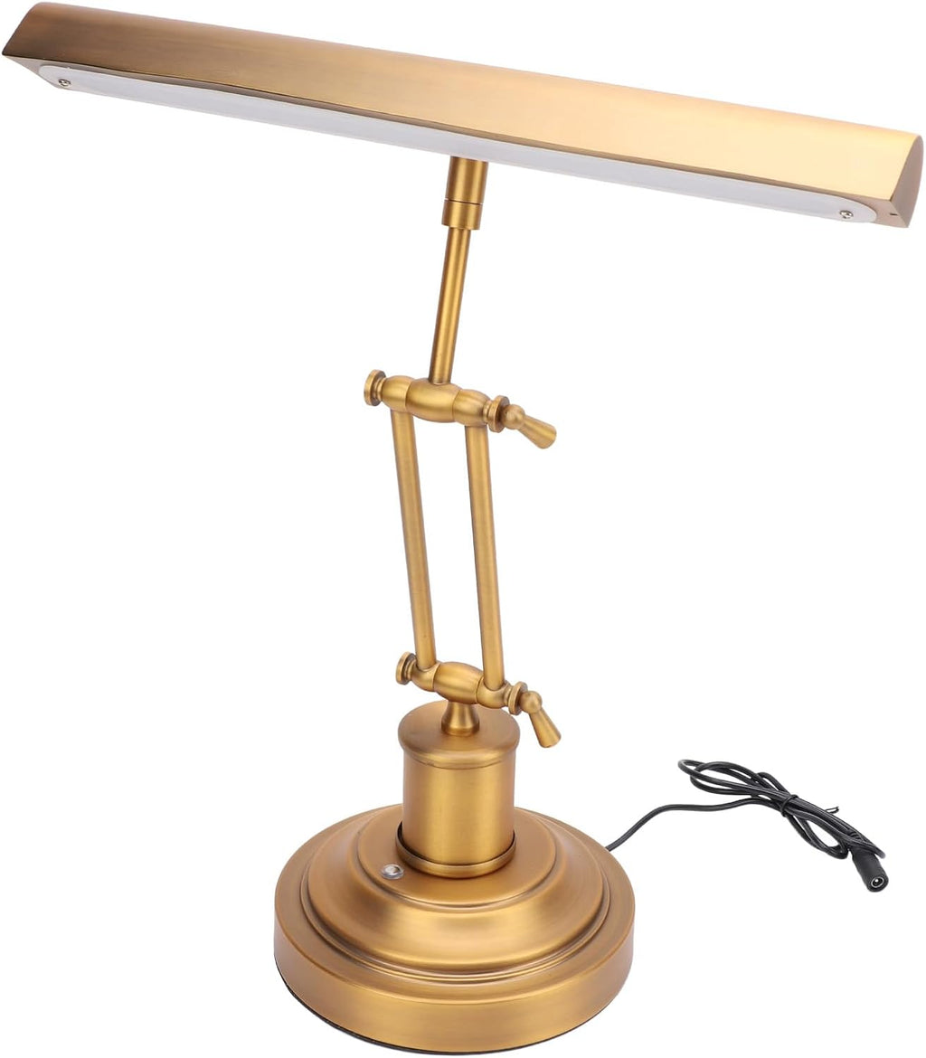 ASHATA Piano Light Lamp, Table Lamp Professional Piano Lamps, 3000K to 6000K Stepless Brightness Adjustment 85 CRI Music Stand Light Touch Control 14 inch Lamp Head 12W (US Plug)
