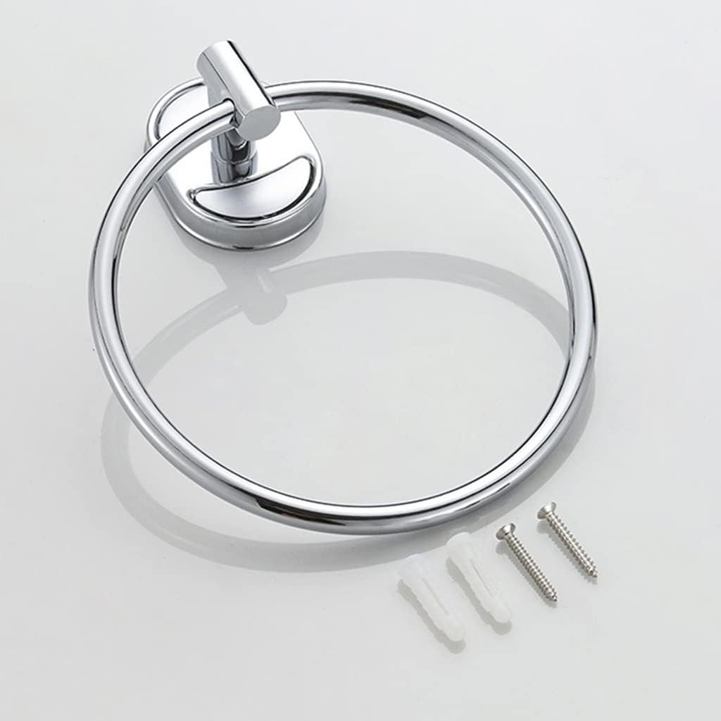 Bathroom Bath Towel Holder, Hand Towel Ring, Wall Mounted Bath Towel Ring, Hand Rack Roll Rail Towel Holder Rings, Chrome Accessories, Hardware
