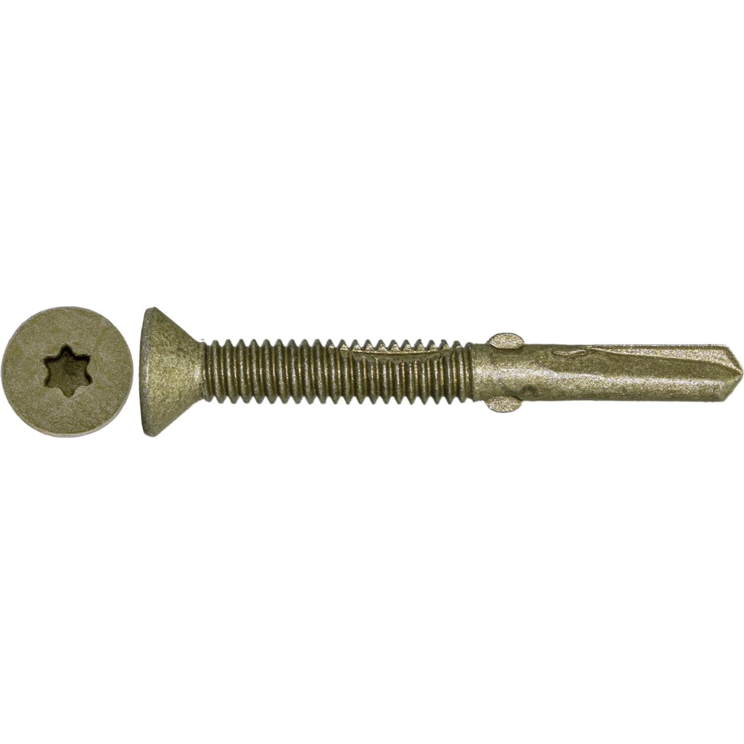 12x2 Reamer Reamer Tek Torx/Star Head Self-Drilling Wood to Metal Screws - for Flatbeds, Trailers - T-30 Torx Screw Head 5 Pound CASE 3060 Screws
