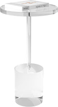 Acrylic End Table, Modern Minimalist Acrylic Side Tables, Clear Side Table for Living Room, Bedroom, Office, Drink Table (12' D x 12' W x 21' H, Transparent)