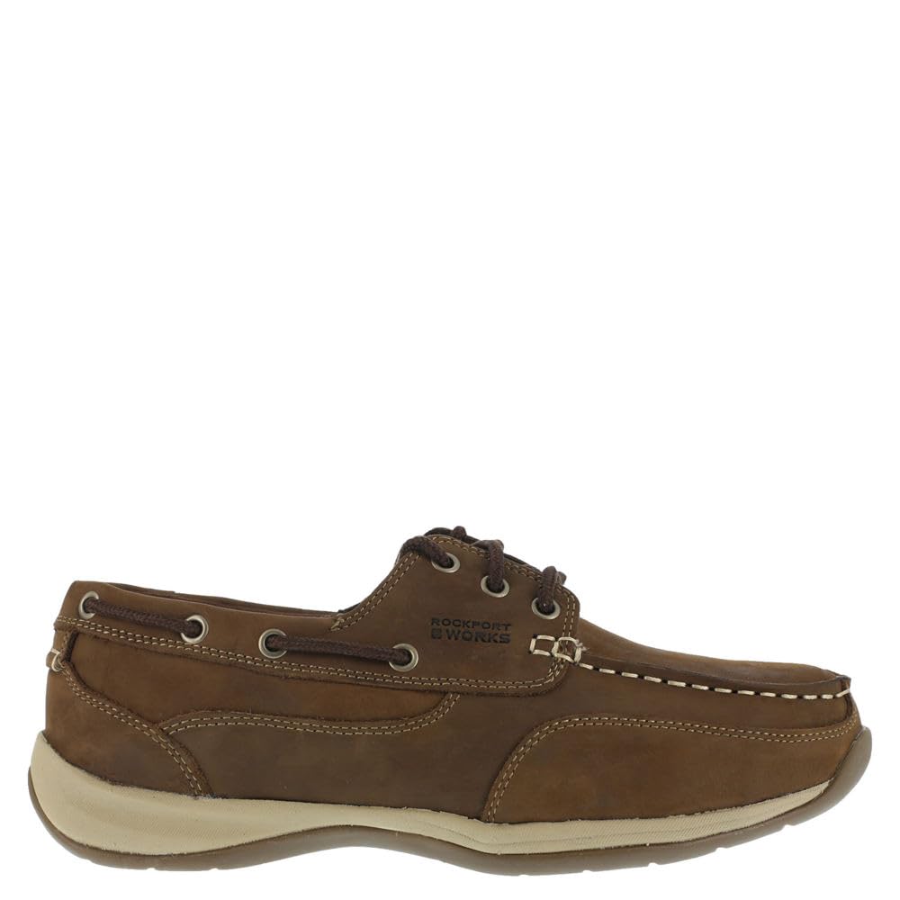 Boat Shoe,6,W,Brown,Steel,PR