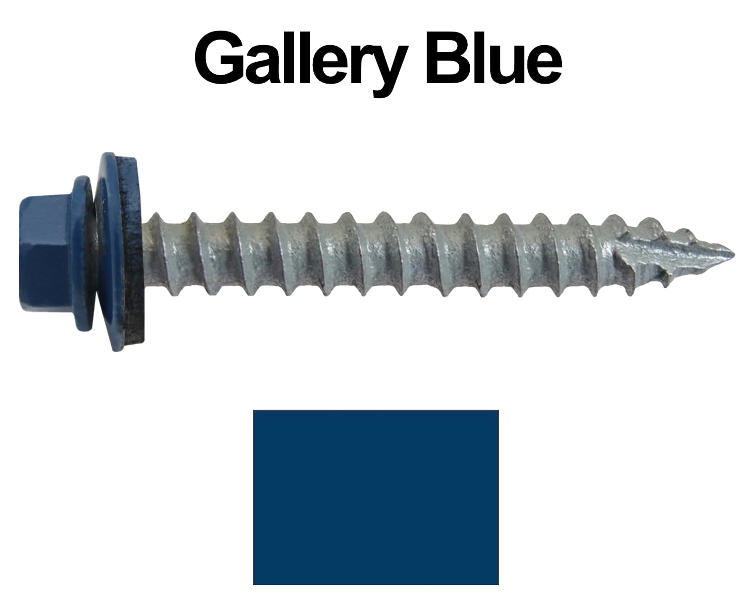14x2 Metal Roofing Screws (Gallery Blue) (14X2 MRS CASE)