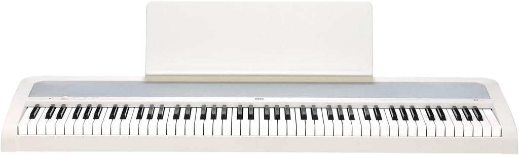 KORG B2 Portable Digital Piano with 88-Key Full Size Weighted Keyboard, Built-in Speakers, Music Stand, Sustain Pedal, and Power Supply (B2WH)