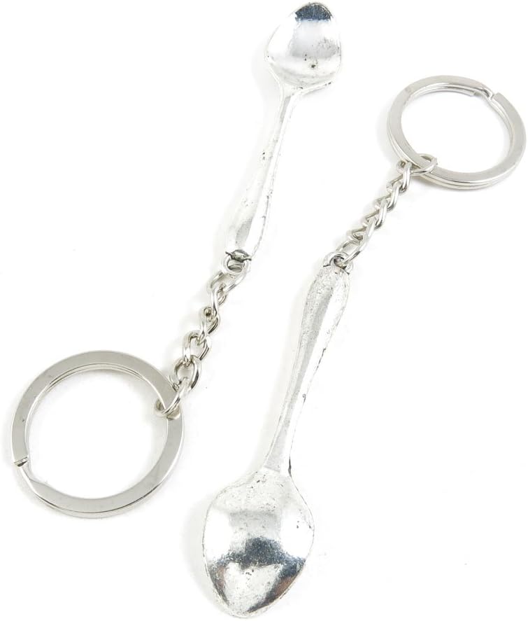 Fashion Jewelry Keyring Keychain Door Car Key Tag Ring Chain Supplier Supply Wholesale Bulk Lots Z1EB8 Spoon Tablespoon