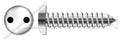 (2500 pcs) #10 X 2, Self-Tapping Sheet Metal Screws, Pan Head Tamper-Resistant Drilled Spanner Drive, Type AB, Stainless Steel, Includes Driver Bit