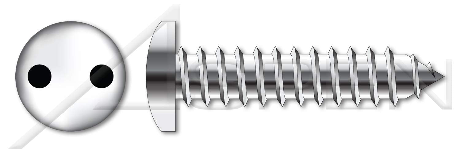 (2500 pcs) #10 X 2, Self-Tapping Sheet Metal Screws, Pan Head Tamper-Resistant Drilled Spanner Drive, Type AB, Stainless Steel, Includes Driver Bit