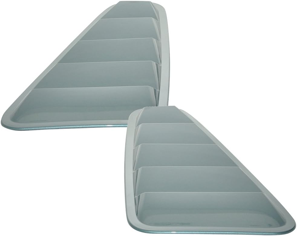 Pre Painted Window Delete Panels Compatible with 2005-2009 Ford Mustang V6, Factory Style Windveil Blue Metallic #P3 ABS Plastic Sun Rain Shade Guard Wind Vent Air Deflector by IKON MOTORSPORTS