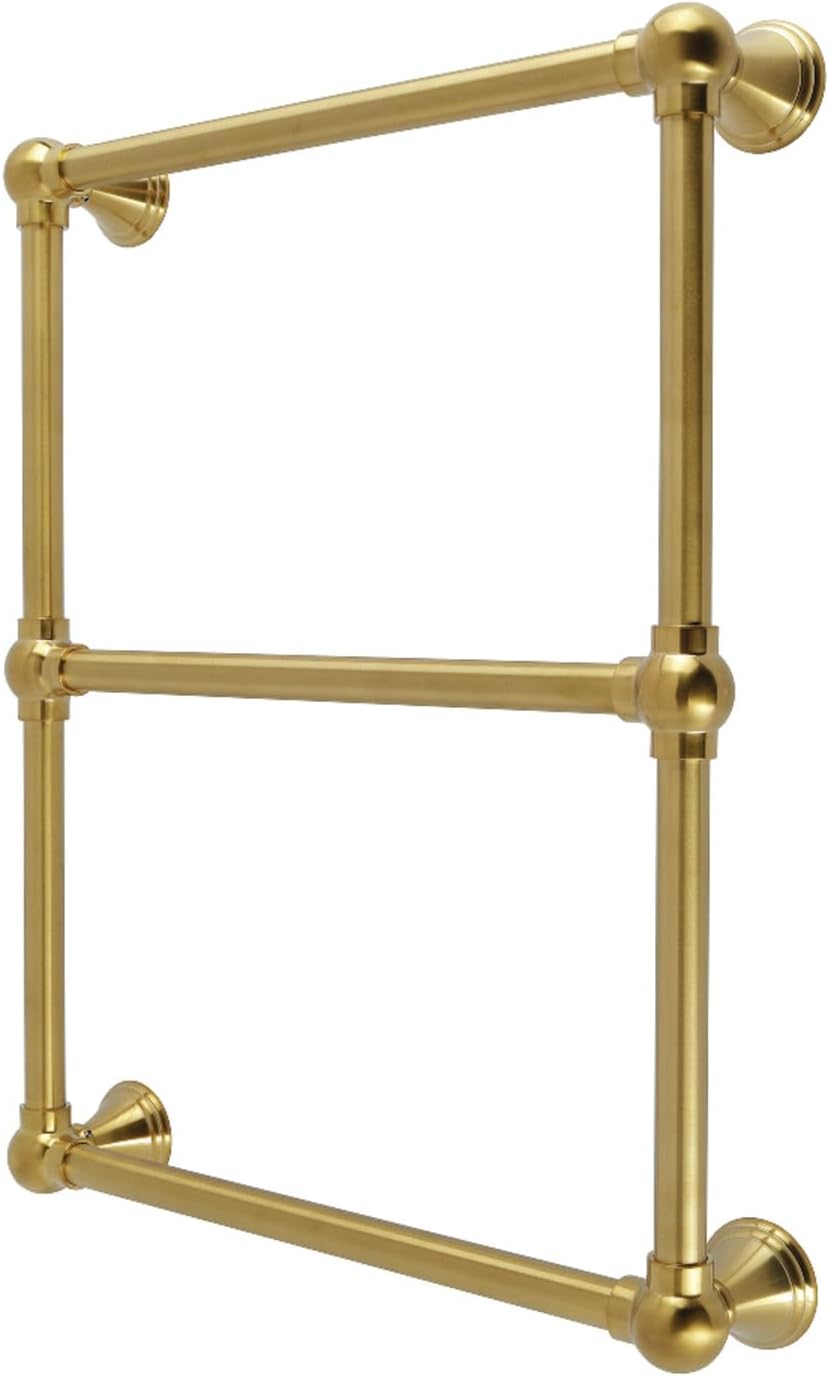 Kingston Brass DTC24183BB Maximilien 18' x 24' Brass Wall Mount 3-Tier Towel Rack, Brushed Brass