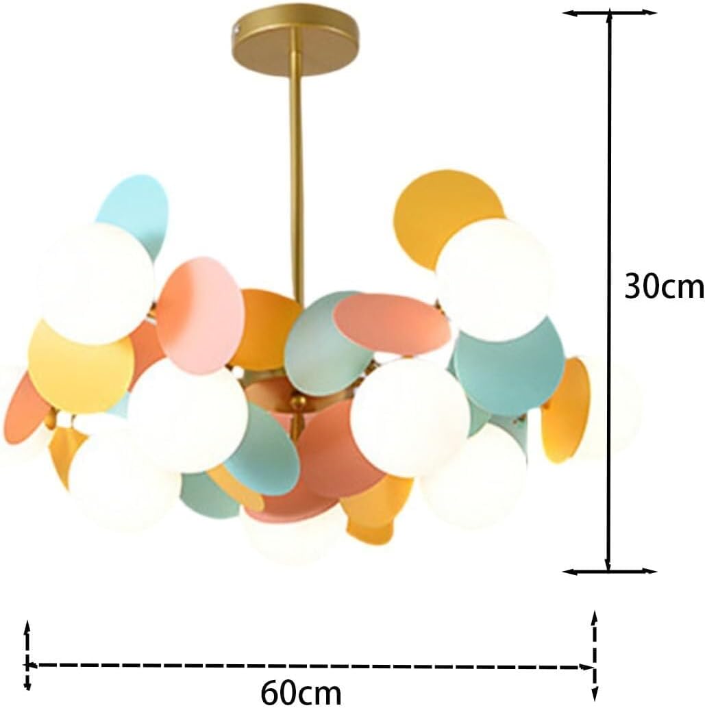 Pendant Lights 8-Lights Chandelier with White Globe Glass Shade Gold Chandelier Adjustable Height Metal Fixture for Living Room(9 Lights)