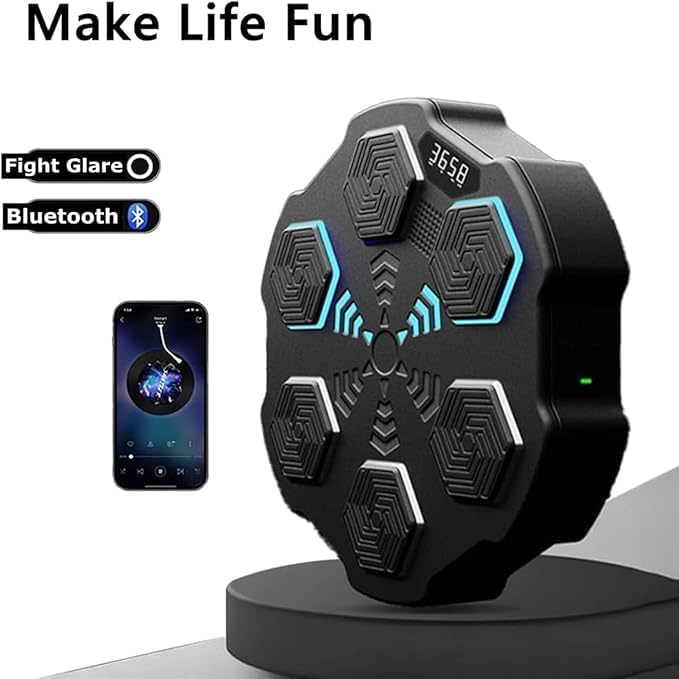 Smart Music Boxing Strike Pads, LED Counter Wall-Mounted Punching Equipment, USB Rechargeable Boxing Trainer for Home Fitness
