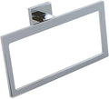 Gedy A070-13 Elba Modern Rectangular and Cromall Towel Ring, Chromed Brass