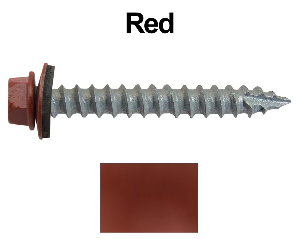 14x2 Metal Roofing Screws (RED) (14X2 MRS CASE)