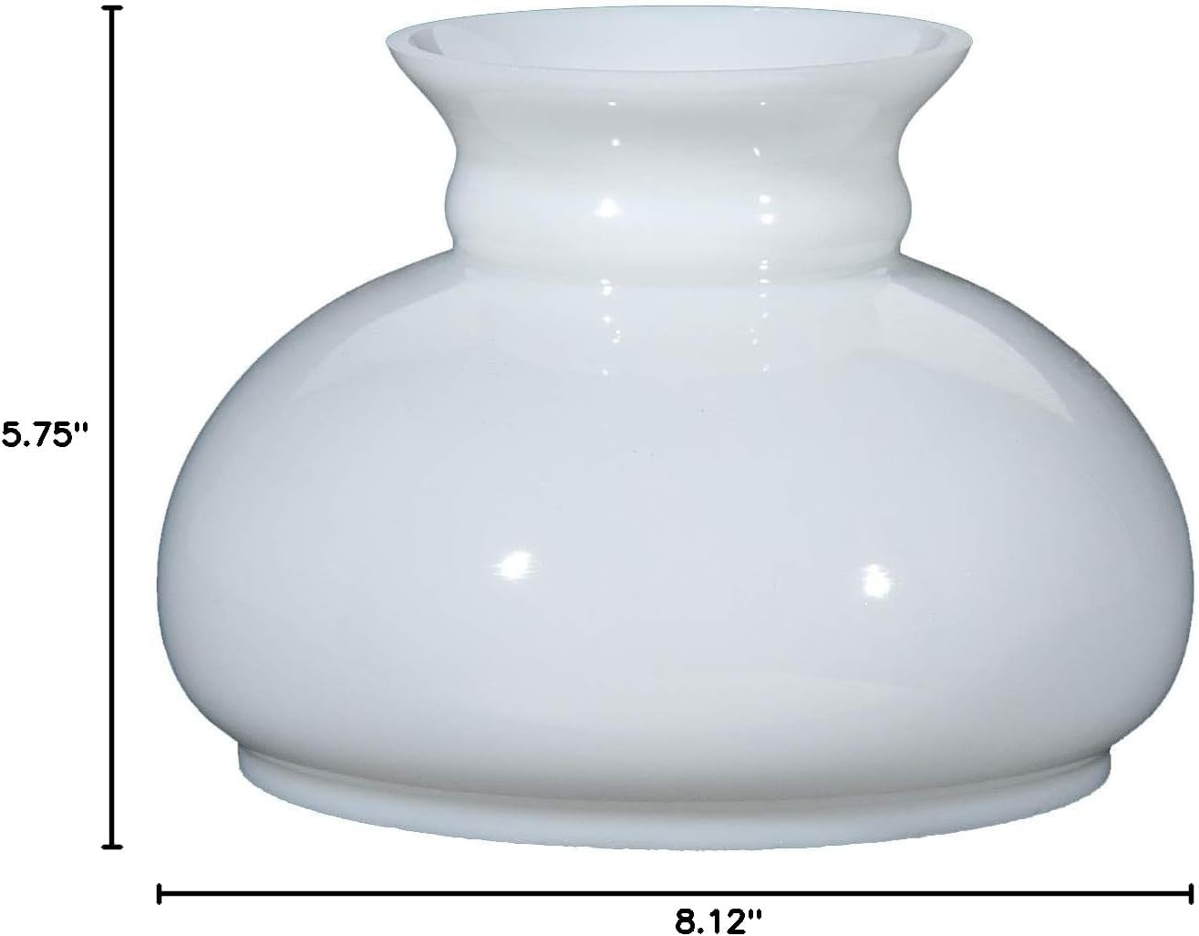 B&P Lamp Opal White Plain Style Student Shade