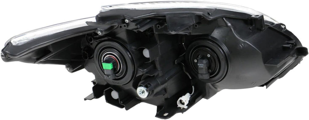 TRQ Driver and Passenger Side Headlight Assembly Set Compatible with 12-15 Toyota Prius Halogen Only