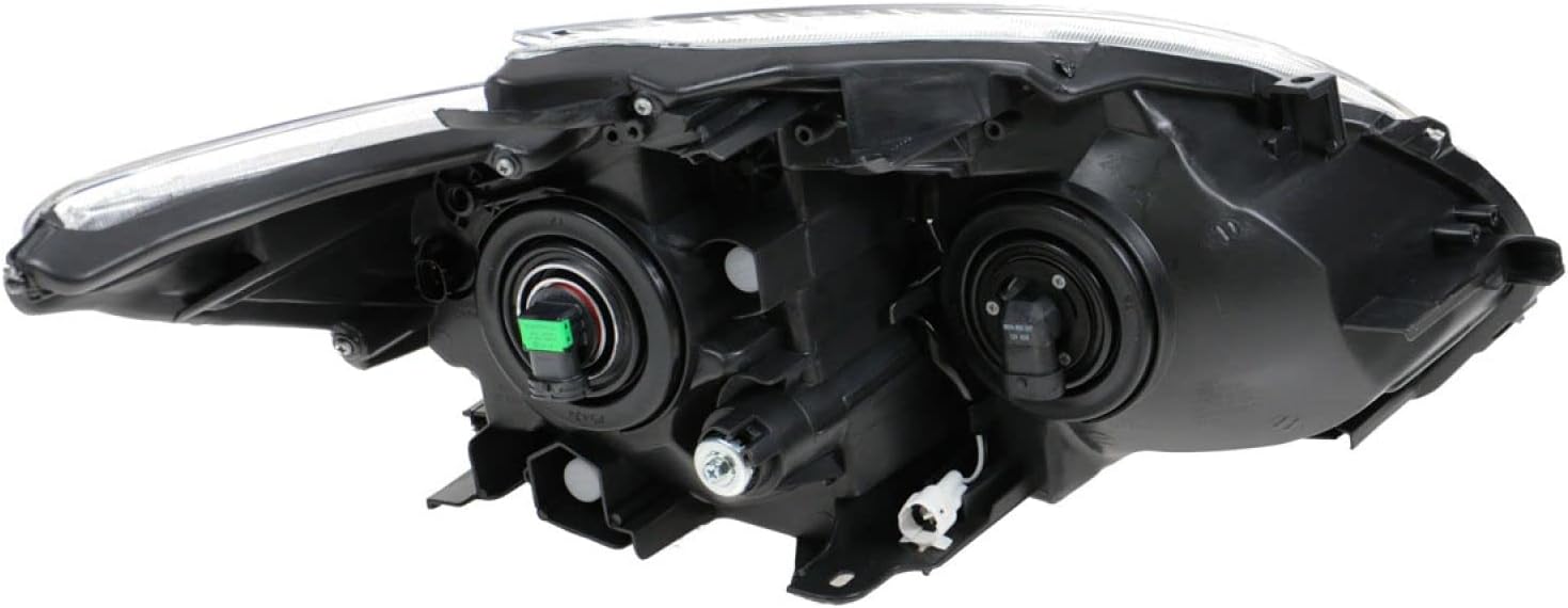 TRQ Driver and Passenger Side Headlight Assembly Set Compatible with 12-15 Toyota Prius Halogen Only