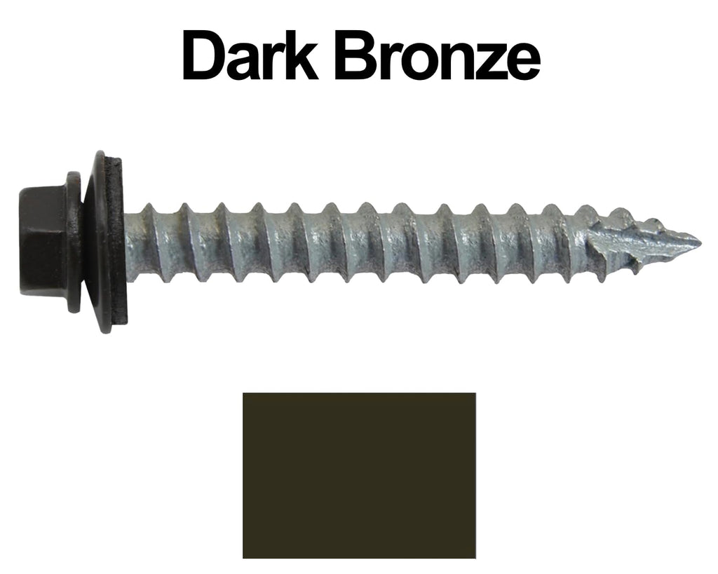 14x2 Metal Roofing Screws (Dark Bronze) (14X2 MRS CASE)