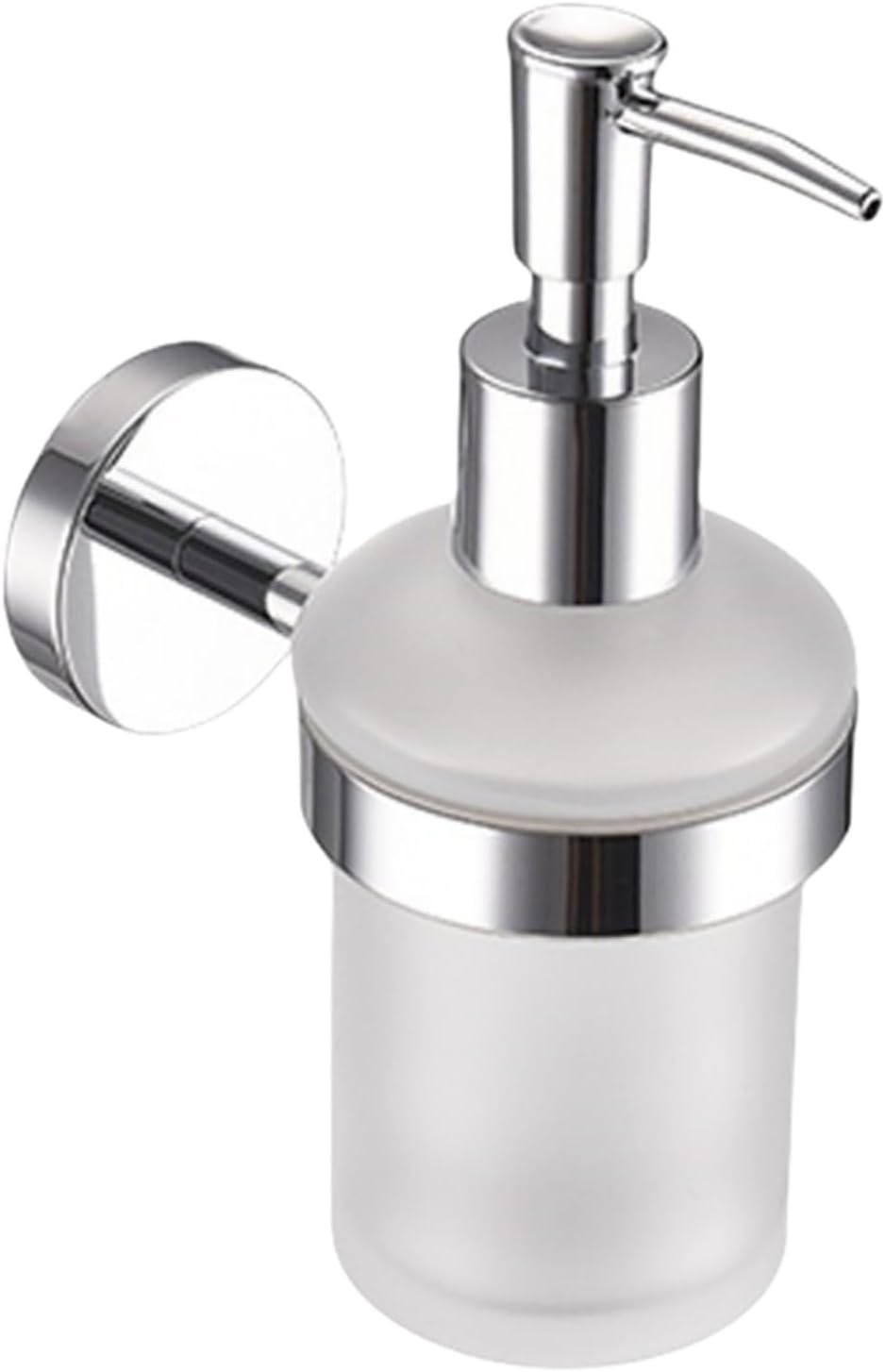 304 Stainless Steel Chrome Plated Wall-Mounted Towel Stick Toilet Bathroom Bathroom Robe Soap Dishwasher Hands Bathroom Set(Soap Dispenser)