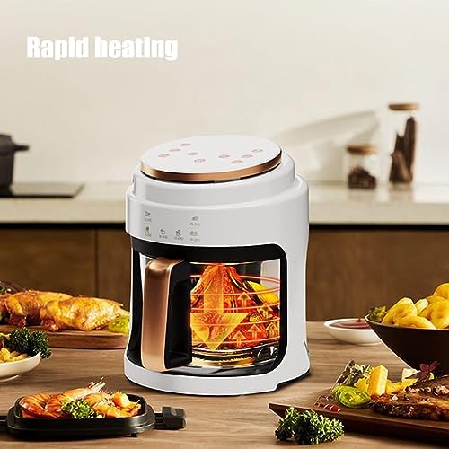 4L Digital Air Fryer Oven with Timer & Temp Control, Detachable Basket for Frying, Roasting, Baking & Grilling - Compact Yellow Kitchen Appliance