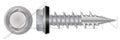 (2500 pcs) #10-16 X 2, A/F=1/4', Self-Tapping Sheet Metal Screws, Hex Indented Washer Head with Sealing Washer, Hi-Lo Double-Lead Thread, Type 17 Point, Steel, Mechanically Galvanized
