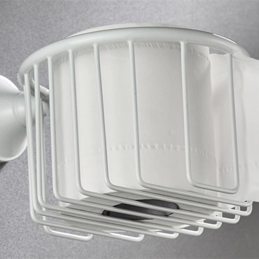 White Bathroom Hardware Accessories Brass Double Bath Towel Bar Toilet Brush Shelf Set WC Paper Roll Holder Shower Soap Dish,Paper Basket