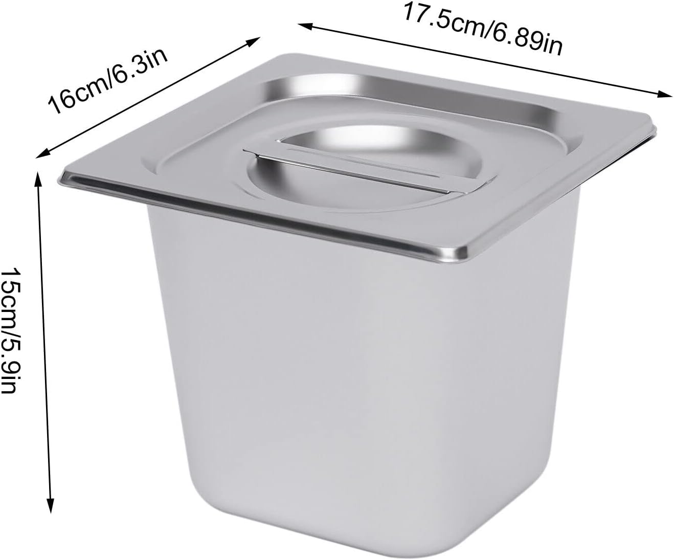 Countertop Steam Table Food Warmer Stainless Steel Commercial Buffet Warmer 6-Pan 600W Portable Electric Food Warmer Steam Table 19.2Qt(18L) for Restaurants, Catering, Buffets