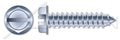 (3000 pcs) #10 X 2, Self-Tapping Sheet Metal Screws, Type AB, Hex Indented Washer, Slotted, Steel, Zinc Plated