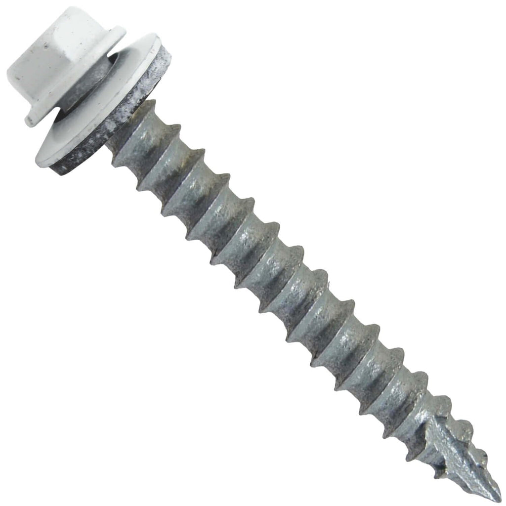 14x2 Metal Roofing Screws (Brite White) (14X2 MRS CASE)