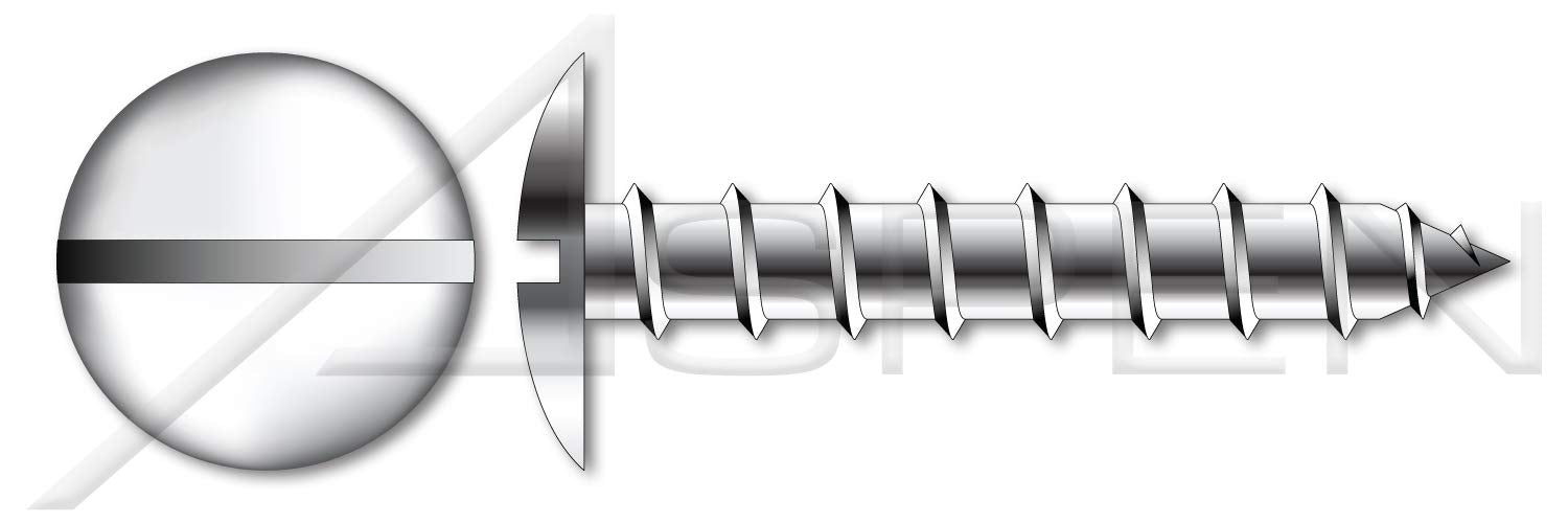 (75 pcs) #10 X 2, Self-Tapping Sheet Metal Screws, Type A, Truss Slot Drive, Stainless Steel