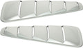 Pre Painted Window Delete Panels Compatible with 2005-2009 Ford Mustang V6, Factory Style Satin Silver Metallic #TL ABS Plastic Sun Rain Shade Guard Wind Vent Air Deflector by IKON MOTORSPORTS, 2006