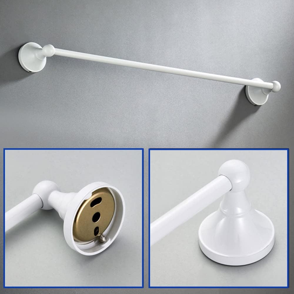 White Bathroom Hardware Accessories Brass Double Bath Towel Bar Toilet Brush Shelf Set WC Paper Roll Holder Shower Soap Dish,Single Towel Bar