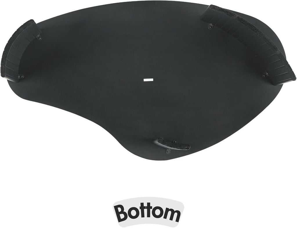 Hyfirm Modern Black Wood Coffee Table 47.25 Inch for Living Room, Sturdy Center Table with Irregular Mango Top and Fluted Legs for Small Apartment
