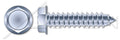 (3000 pcs) #10 X 2, Self-Tapping Sheet Metal Screws, Type AB, Hex Indented Washer Head, Steel, Zinc Plated