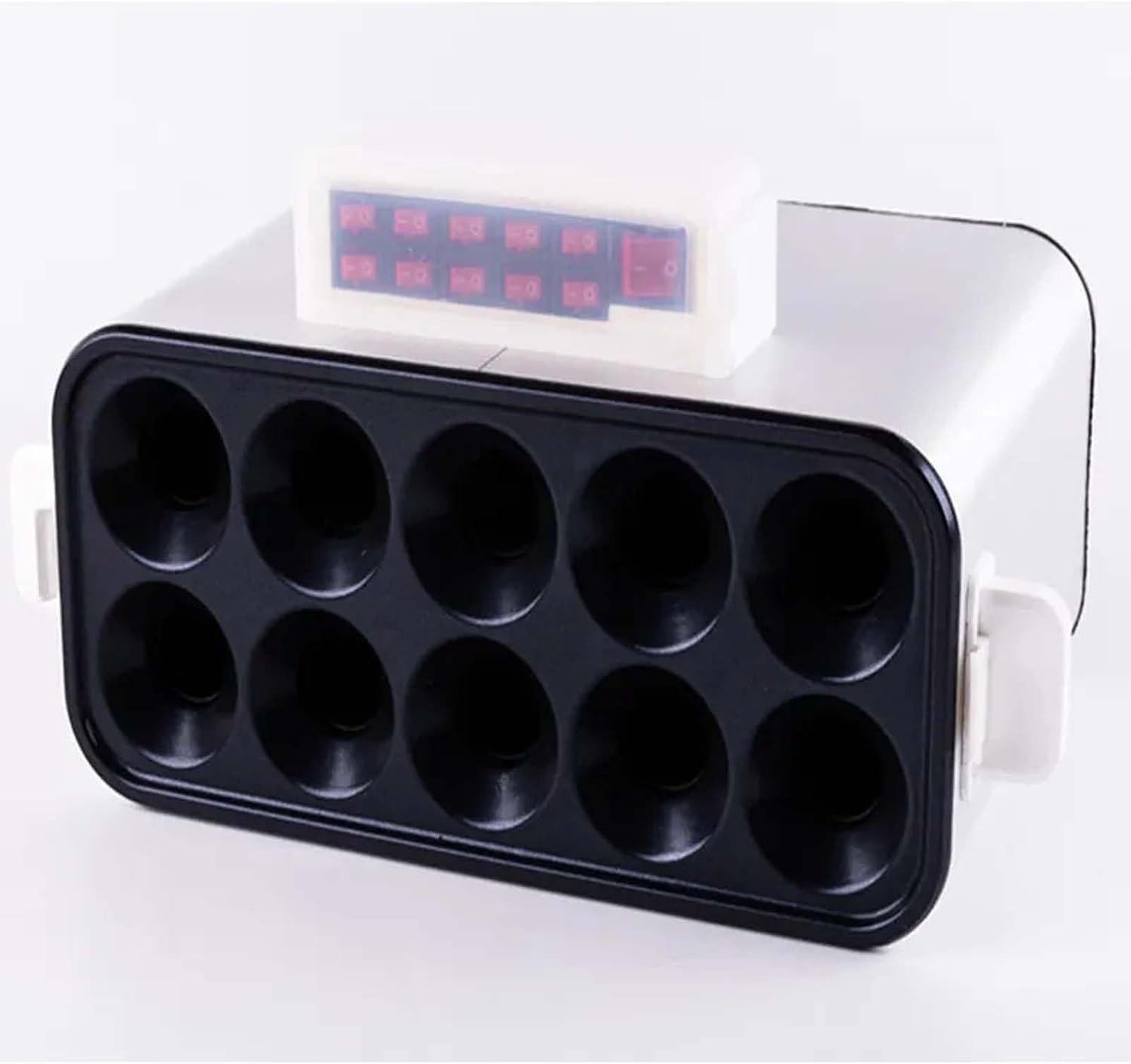 NYMFEA Automatic Electric Omelette Maker, Egg Roll Maker, Egg Sausage Hot Dog Roll Maker, Egg Hamburger Boiler Frying Machine Omelette Master 10 Tubes