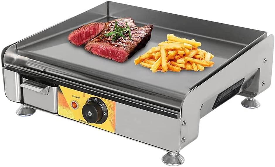 2300W Commercial Electric Frying Pan, Non Stick Temperature Controlled Multi-Functional Snack Kitchen Appliance, Teppanyaki, Pancake, Steak, Fried Rice, Fried Egg, Teppanyaki Squid, Etc