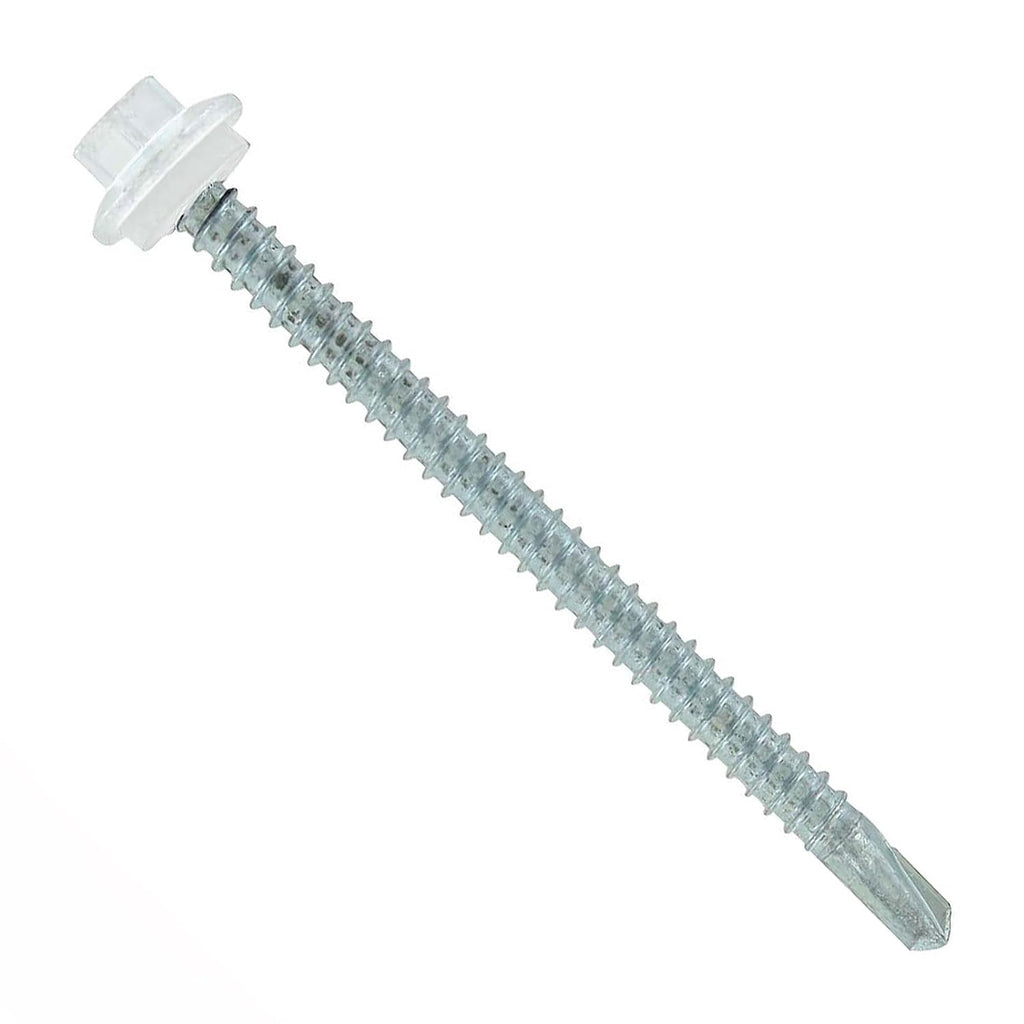 Fasteners Plus ST Fastening Maxx SteelBinder Metal to Metal #12 x 3 Bright White Screws with EPDM Rubber Washer, 250-Count - Designed for Roofing and Siding Panels