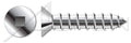(500 pcs) #10 X 2, Self-Tapping Sheet Metal Screws, Type A, Flat Head Square Drive, Stainless Steel