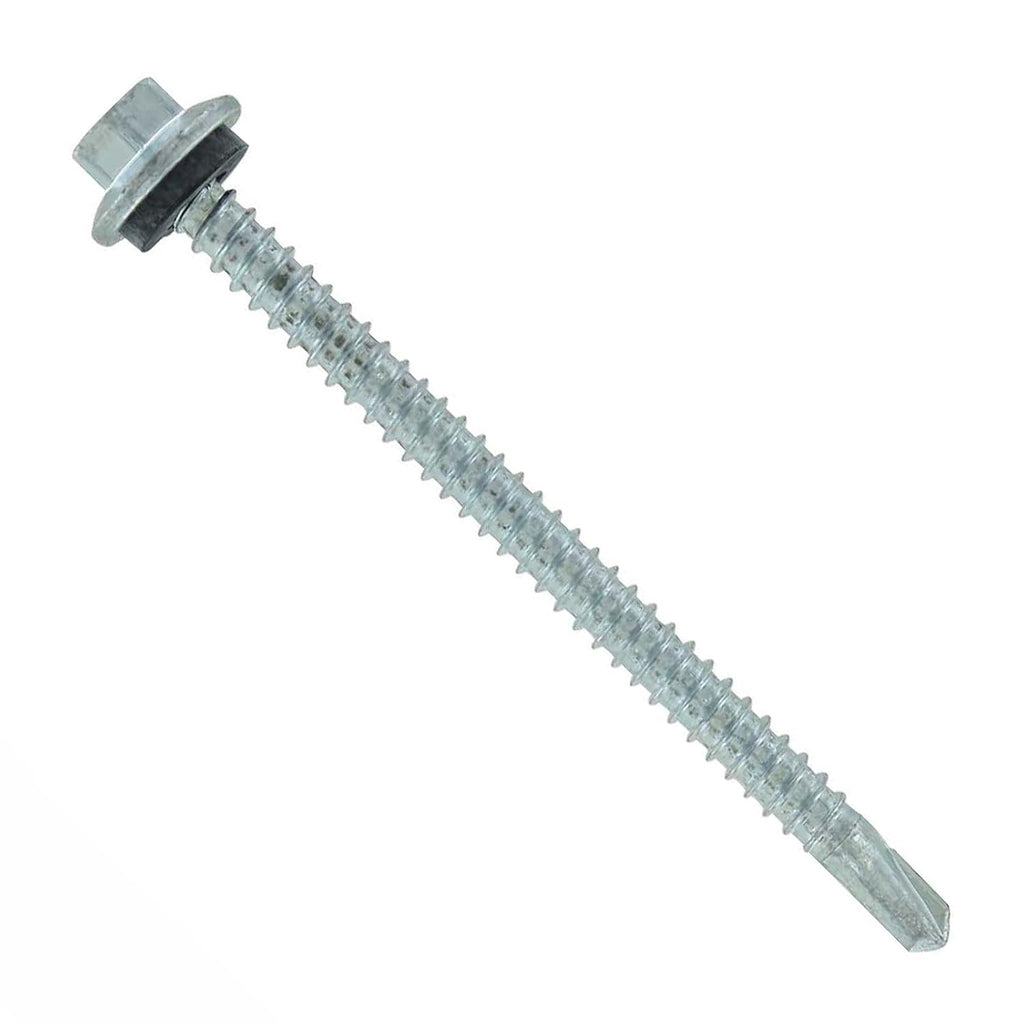 Fasteners Plus ST Fastening Maxx SteelBinder Metal to Metal #12 x 3 Galvanized Screws with EPDM Rubber Washer, 250-Count - Designed for Roofing and Siding Panels
