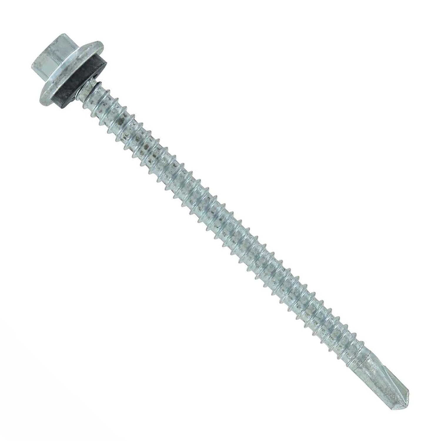 Fasteners Plus ST Fastening Maxx SteelBinder Metal to Metal #12 x 3 Galvanized Screws with EPDM Rubber Washer, 250-Count - Designed for Roofing and Siding Panels