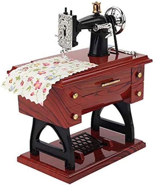 Cute Sewing Machine Music Box Retro Gift Table Home Decor and Unique