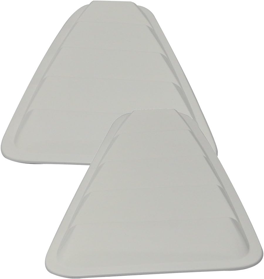 Pre Painted Window Delete Panels Compatible with 2005-2009 Ford Mustang V6, Factory Style Hi Performance White #HP ABS Plastic Sun Rain Shade Guard Wind Vent Air Deflector by IKON MOTORSPORTS, 2006