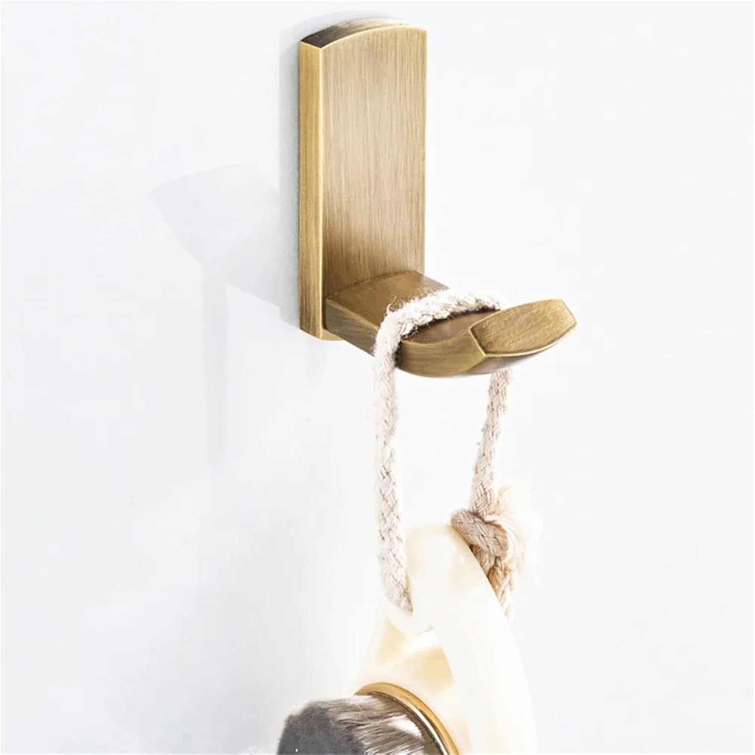 Brass Bathroom Accessories Hardware Set Toilet Paper Roll Holder Bath Towel Rail Ring Wall Mounted Robe Coat Hook(Double Towel Bar)
