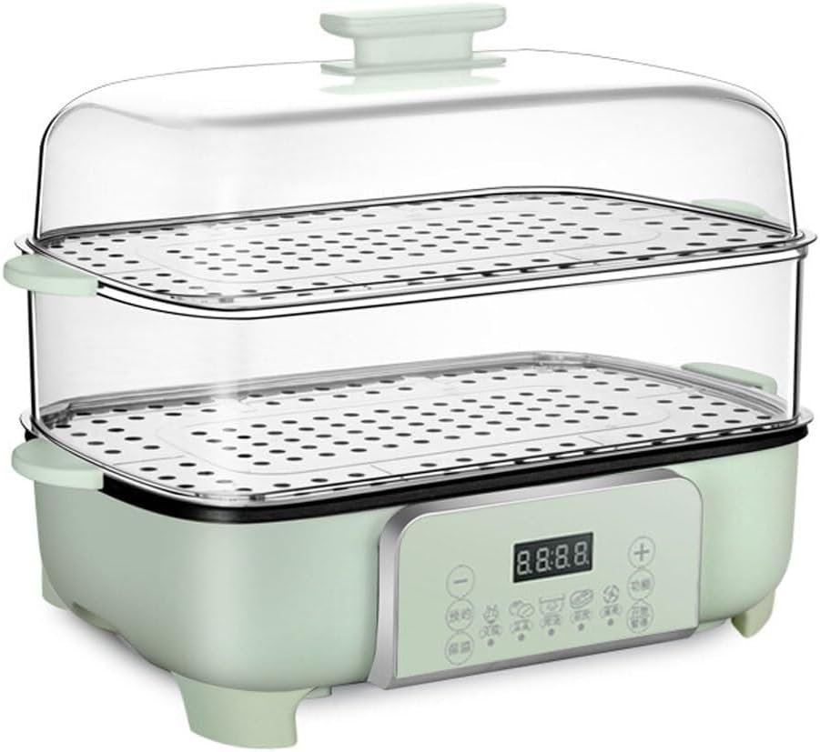 26L Food Steamer with 2-Tier Touch Display, 12-Hour Timer, 6 Cooking Modes, Removable Pot - Ideal for Meat, Dumplings, Vegetables - Healthy Meal Prep