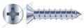 (3000 pcs) #10 X 2, Self-Tapping Sheet Metal Screws, Type A, Flat Phillips Drive, Steel, Zinc Plated and Baked