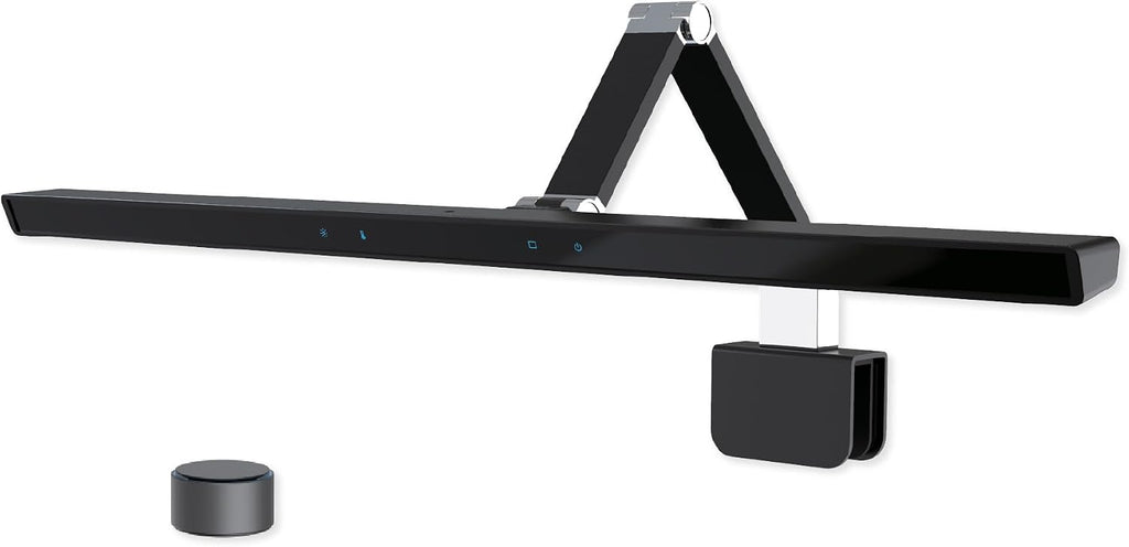 Stella-Pro Piano Light Double Arm Clip On: Professional Design, Asymmetric, Anti-Glare Lighting, Light Sensor, 3000K~6500K CCT Adjustable, Dimmable + Remote Control, 12W LED Eye Protection