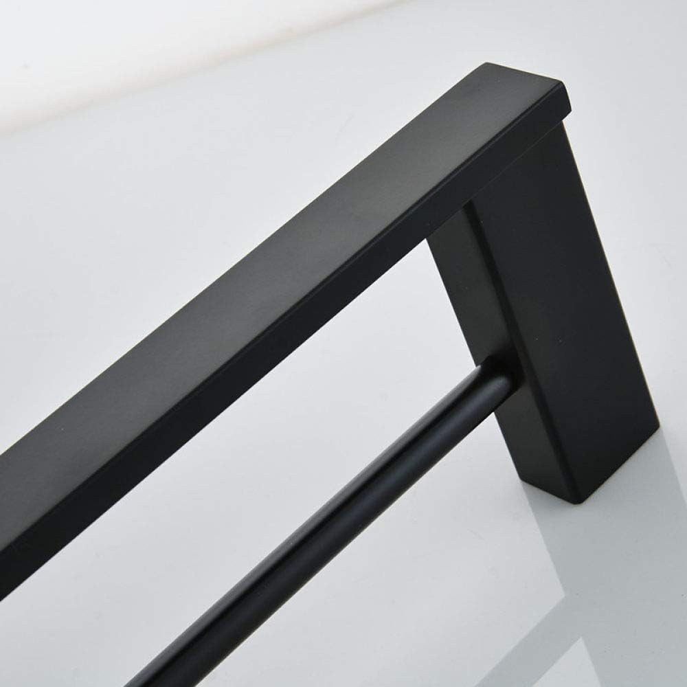 Bathroom Accessories Set Matt Black Finish Wall Toilet Paper Holder Towel Bar Shelf Brush Holders Bath Hardware Set 10 Choice,Double Towel Bar