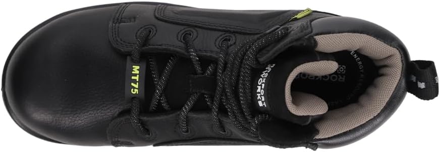 Rockport Mens More Energy 6 Inch Slip Resistant Composite Toe Work/Duty - Black