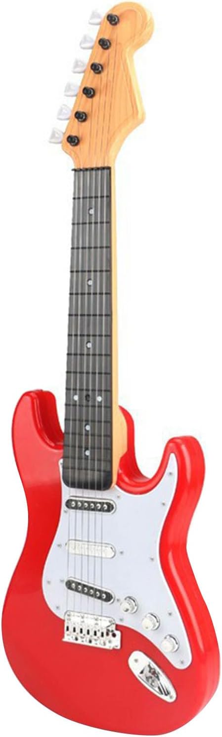 Alomejor Kids Electric Guitar Toy, Multiple Functions Music Toys Guitar Musical Instrument Toys for 3 4 5 Year Old Kids (Red)