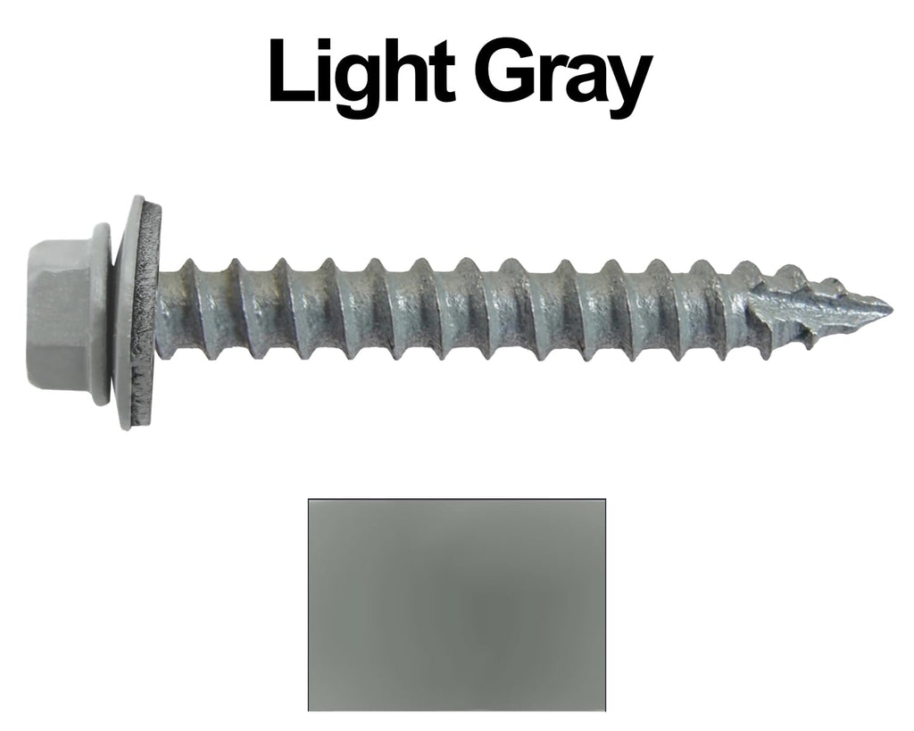14x2 Metal Roofing Screws (Light Gray) (14X2 MRS CASE)