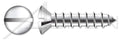 (75 pcs) #10 X 2, Self-Tapping Sheet Metal Screws, Type A, Oval Slot Drive, Stainless Steel