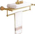 Bathroom Hardware Set,Towel Rack Set,Brass Bathroom Accessories Set,Gold Marble Decorate Bath Towel Rack Wall Mounted Elegant Hotel Metal Towel Rack,Bath Towel Rack